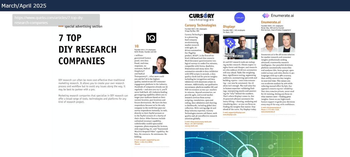 Quirks 2025 - Top 7 DIY Companies