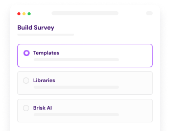 Build your survey: